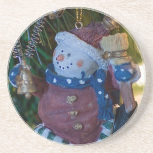 Snowman Santa Ornament Coaster