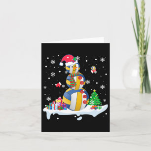 Snowman Santa Volleyball Playing Golf Xmas Player Card