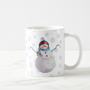 SNOWMAN, SCARF & STOCKING CAP by SHARON SHARPE Coffee Mug
