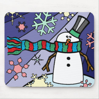 Snowman Scenery Mouse Mat