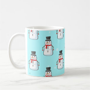 Snowman Seamless Pattern Coffee Mug
