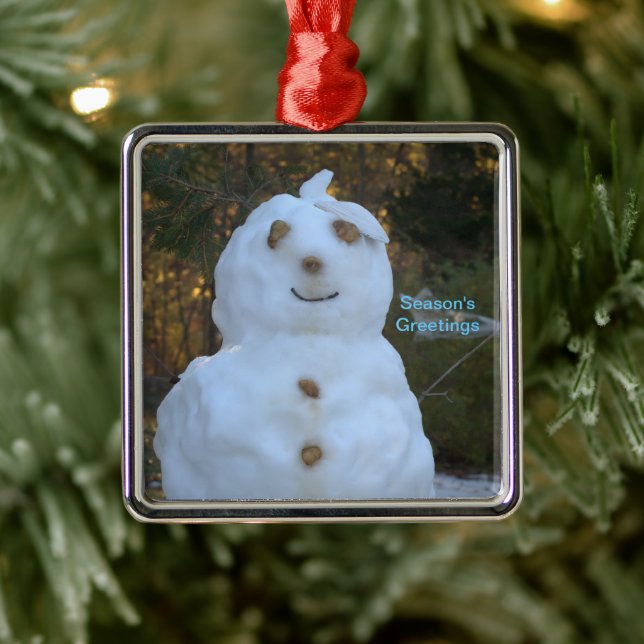 Snowman Season's Greetings Ornament (Tree)