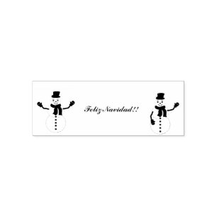 snowman self-inking stamp
