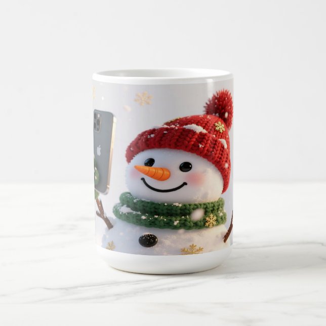 Snowman Selfie Christmas Mug (Center)