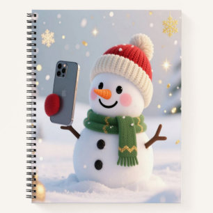 Snowman Selfie Christmas Notebook