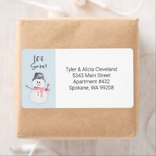Snowman Shipping Label