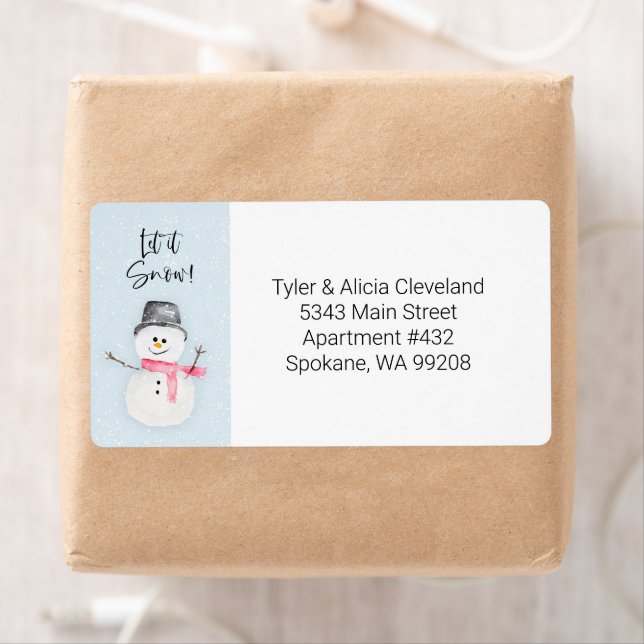 Snowman Shipping Label (Insitu)
