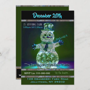 Snowman Showman Annual Christmas Party Invitation