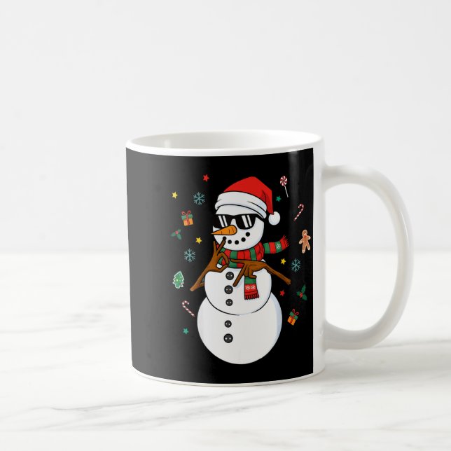 Snowman Six Seven Meme Christmas Pajamas 6 And 7 F Coffee Mug (Right)
