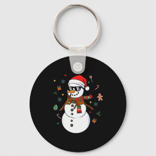Snowman Six Seven Meme Christmas Pajamas 6 And 7 F Key Ring