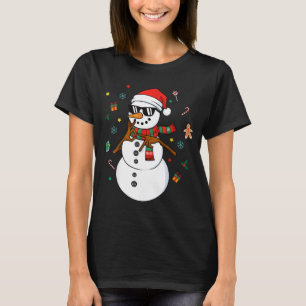 Snowman Six Seven Meme Christmas Pajamas 6 And 7 F T-Shirt