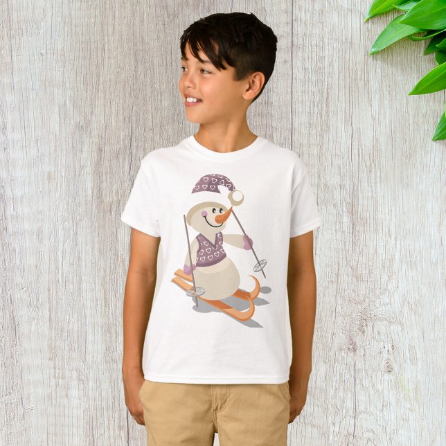 Snowman Skiing T-Shirt (Creator Uploaded)