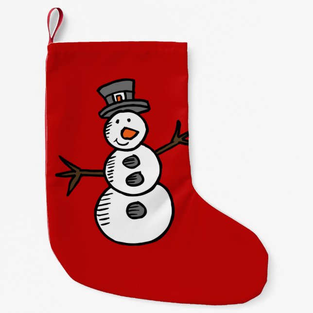 Snowman Small Christmas Stocking (Front)