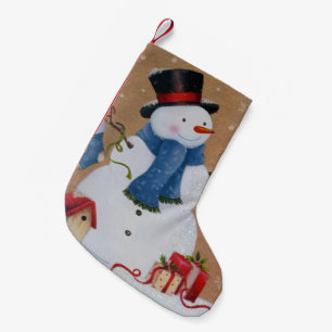 Snowman Small Christmas Stocking