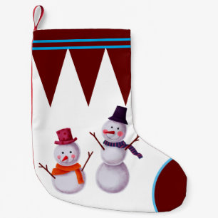 Snowman   small christmas stocking
