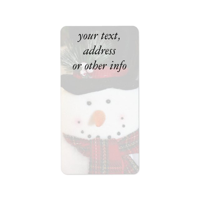 Snowman Smile Label (Front)