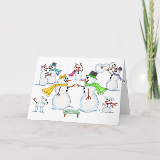Snowman Snow Ball Card
