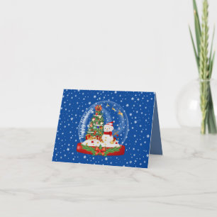 Snowman Snow Globe Card
