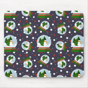 Snowman Snow Globes Mouse Mat