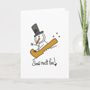 Snowman Snow Much Fun Holiday Card