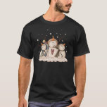 Snowman Snowflake Country Winter Primitive T-Shirt<br><div class="desc">Snowman Snowflake Country Christmas Winter Primitive</div>
