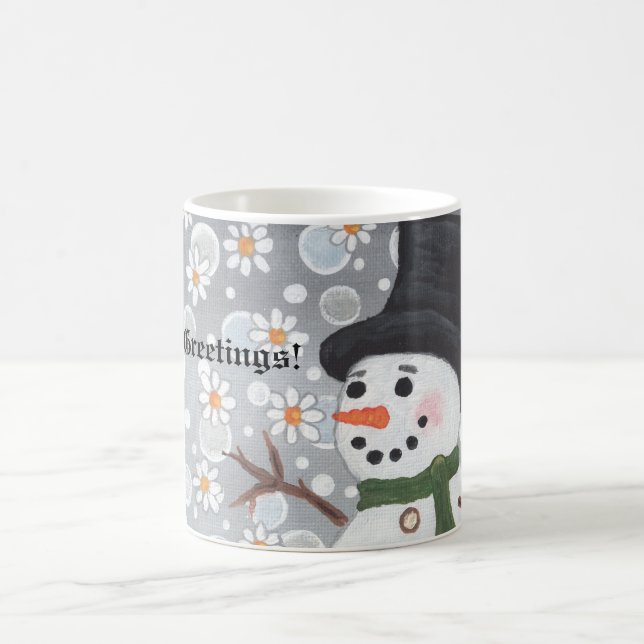 Snowman Snowstorm, Season's Greetings!  ... Magic Mug (Center)