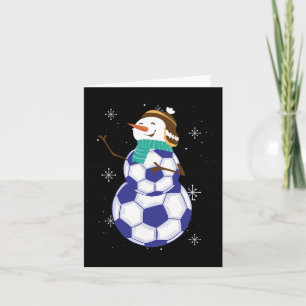 Snowman Soccer Ball Winter Magic  Card