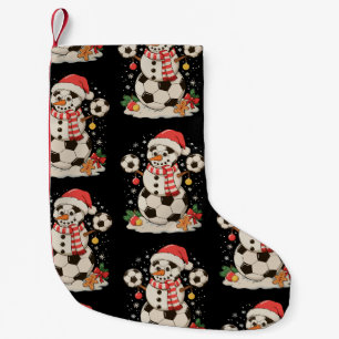 Snowman Soccer Christmas Holiday Winter Xmas Sport Small Christmas Stocking
