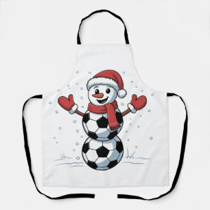 Snowman Soccer Christmas Santa Baseball Sport Apron