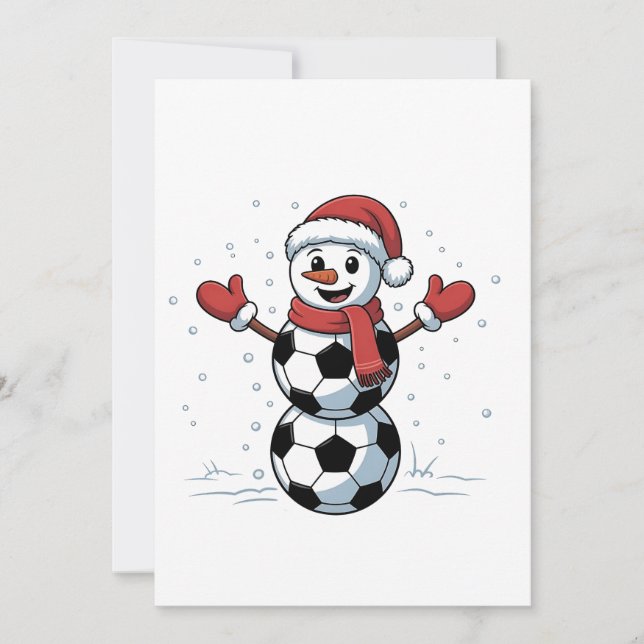 Snowman Soccer Christmas Santa Baseball Sport Invitation (Front)