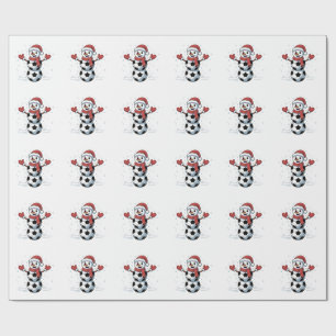 Snowman Soccer Christmas Santa Baseball Sport Wrapping Paper