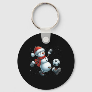 Snowman Soccer Christmas Snow Boys Girls Kids Xmas Key Ring