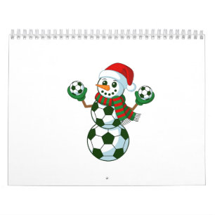 Snowman Soccer Christmas Sport Lovers  Calendar
