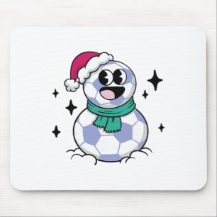 Snowman Soccer Mouse Mat