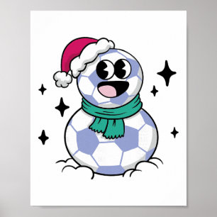 Snowman Soccer Poster