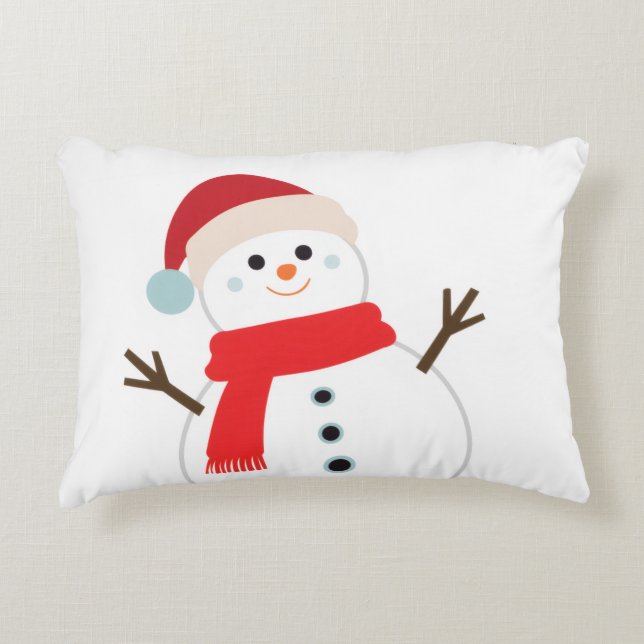SNOWMAN sock for warm decor Christmas Decorative Cushion (Front)
