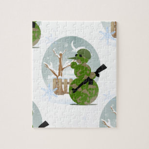 snowman soldier christmas jigsaw puzzle