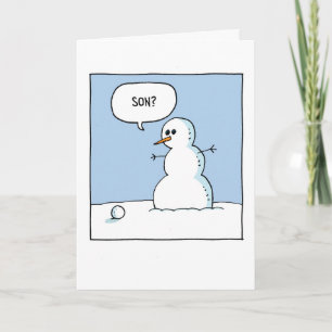 Snowman Son Christmas Card