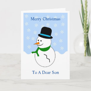 Snowman Son Christmas Card