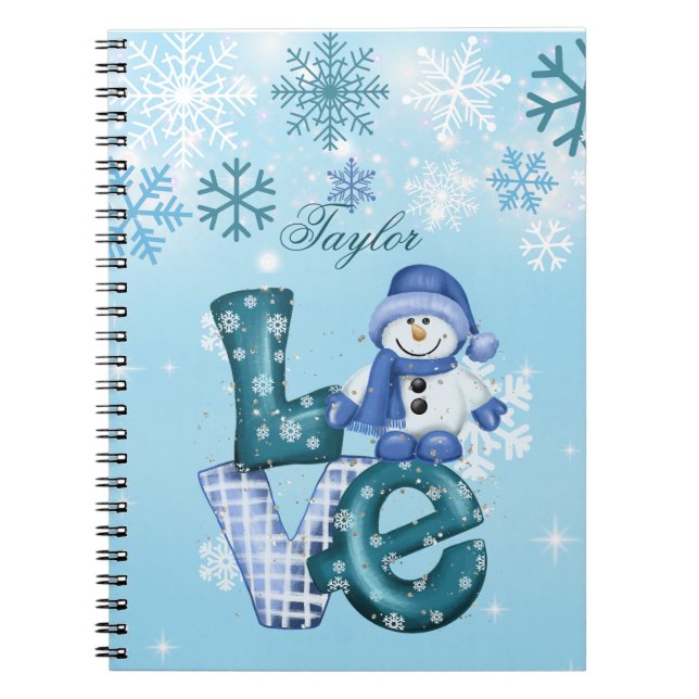 Snowman Spiral Notebook (Front)