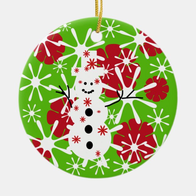 Snowman Splotch Keepsake Ornament (Front)