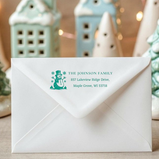 [Snowman Stamp] Custom Christmas Winter Address  Self-inking Stamp ([Snowman Stamp] Custom Christmas Winter Address Self-inking Stamp)