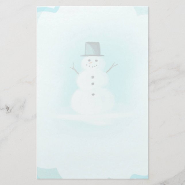 Snowman Stationery (Front)