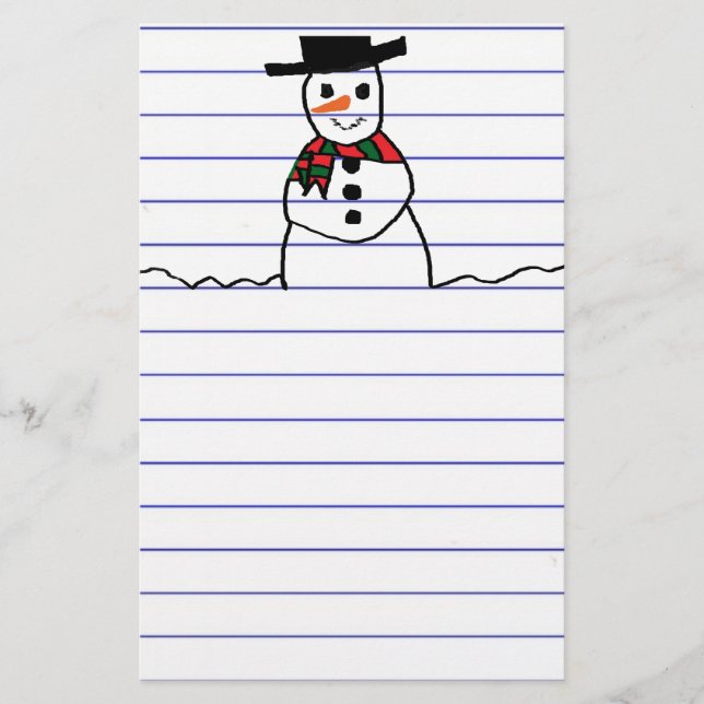 Snowman Stationery (Front)