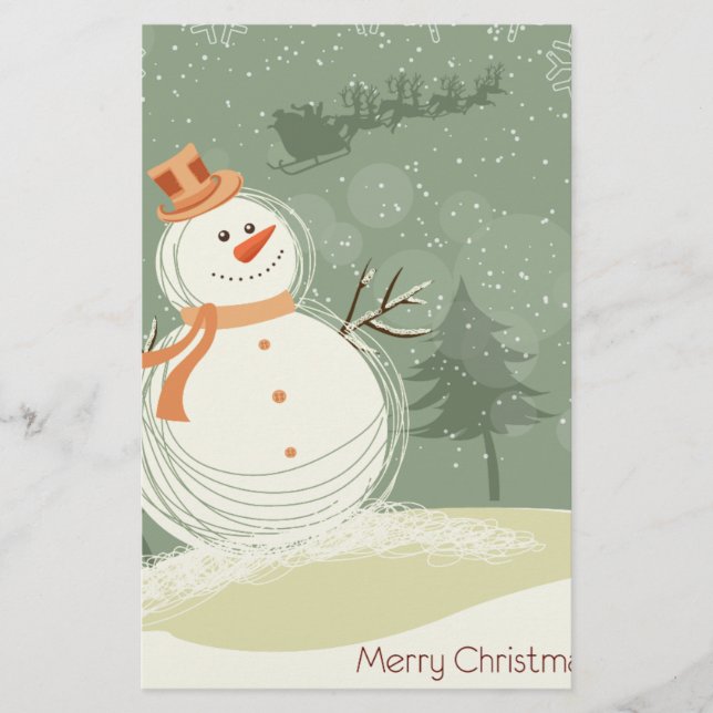 Snowman Stationery (Front)