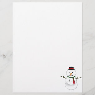 Snowman Stationery Custom Letterhead