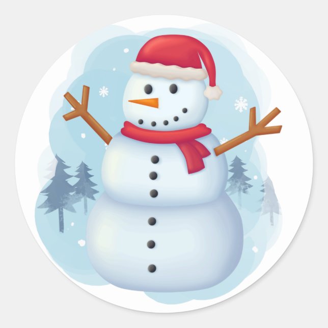 Snowman Sticker (Front)