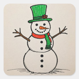 Snowman sticker