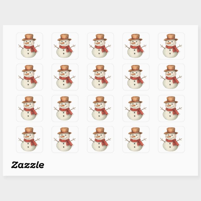 Snowman Sticker | Cosy Winter Character Doodle (Sheet)