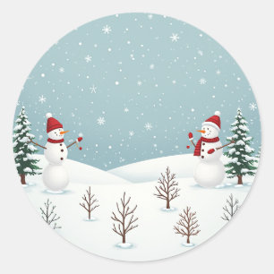 Snowman stickers that go well with Christm